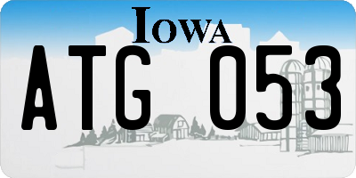 IA license plate ATG053