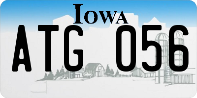 IA license plate ATG056