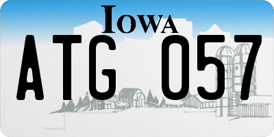 IA license plate ATG057