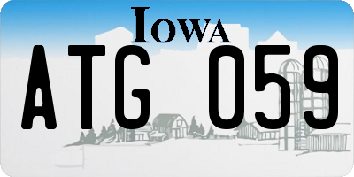 IA license plate ATG059