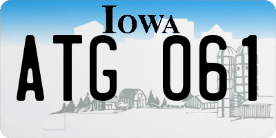 IA license plate ATG061