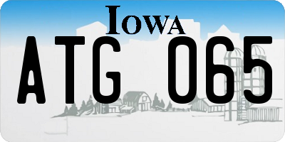 IA license plate ATG065