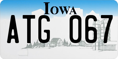 IA license plate ATG067