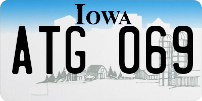 IA license plate ATG069