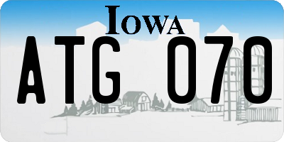 IA license plate ATG070