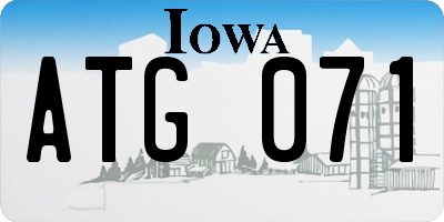 IA license plate ATG071