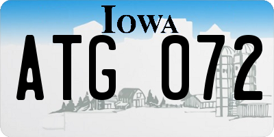 IA license plate ATG072