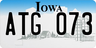IA license plate ATG073