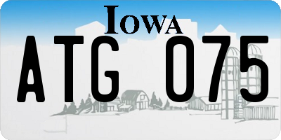 IA license plate ATG075