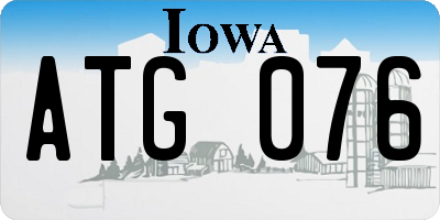 IA license plate ATG076