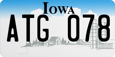 IA license plate ATG078