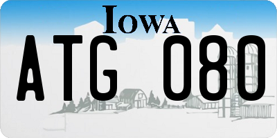 IA license plate ATG080