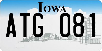 IA license plate ATG081