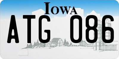 IA license plate ATG086