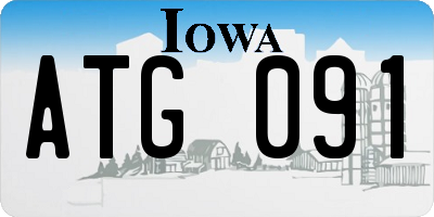 IA license plate ATG091