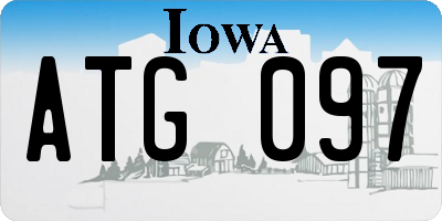 IA license plate ATG097