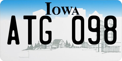 IA license plate ATG098