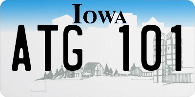 IA license plate ATG101
