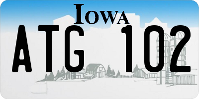 IA license plate ATG102