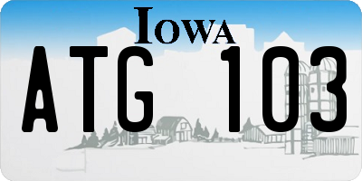 IA license plate ATG103