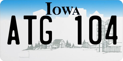 IA license plate ATG104