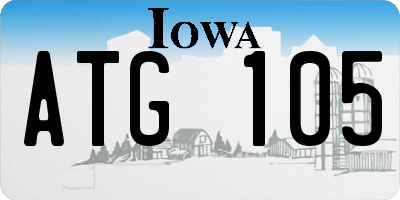 IA license plate ATG105