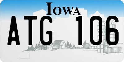 IA license plate ATG106