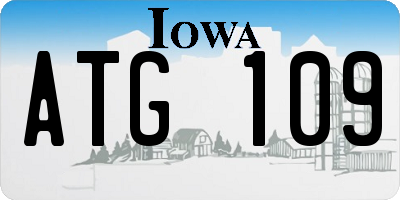 IA license plate ATG109