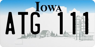 IA license plate ATG111