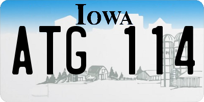 IA license plate ATG114