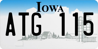 IA license plate ATG115