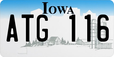 IA license plate ATG116