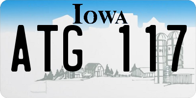 IA license plate ATG117