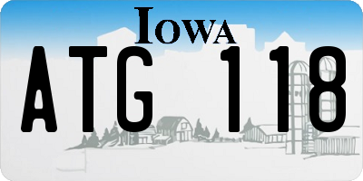IA license plate ATG118