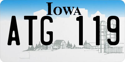 IA license plate ATG119