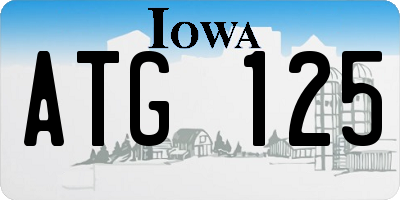 IA license plate ATG125
