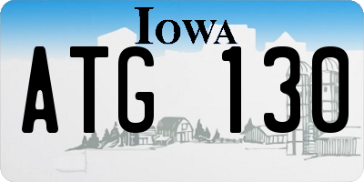 IA license plate ATG130