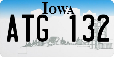 IA license plate ATG132