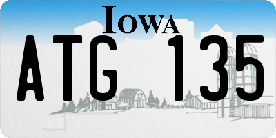 IA license plate ATG135
