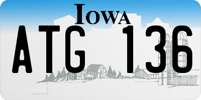 IA license plate ATG136