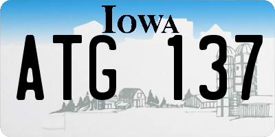 IA license plate ATG137