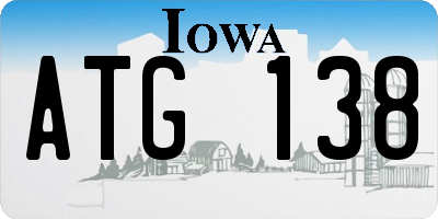 IA license plate ATG138