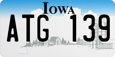 IA license plate ATG139