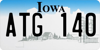 IA license plate ATG140