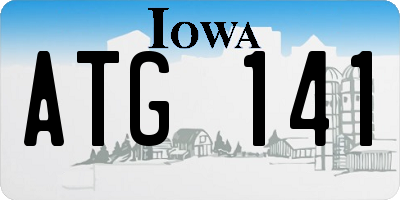 IA license plate ATG141