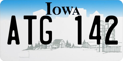 IA license plate ATG142