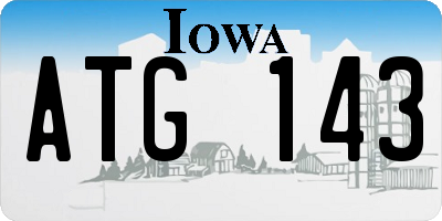 IA license plate ATG143