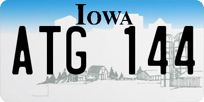 IA license plate ATG144