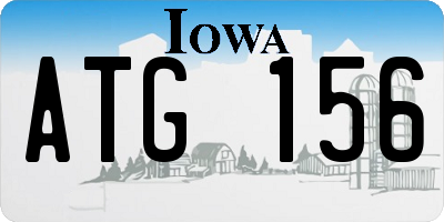IA license plate ATG156