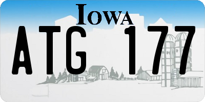 IA license plate ATG177